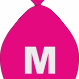 Balónek písmeno M růžové